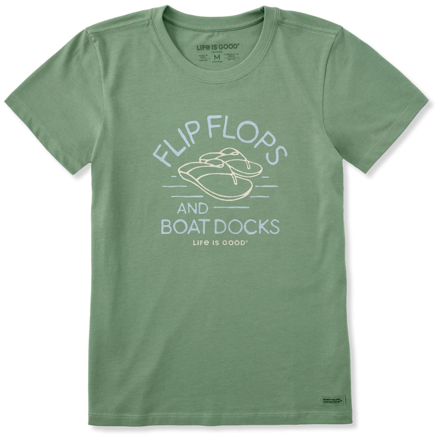 Life Is Good Flip Flops And Boat Docks Crusher Tee – Women's
