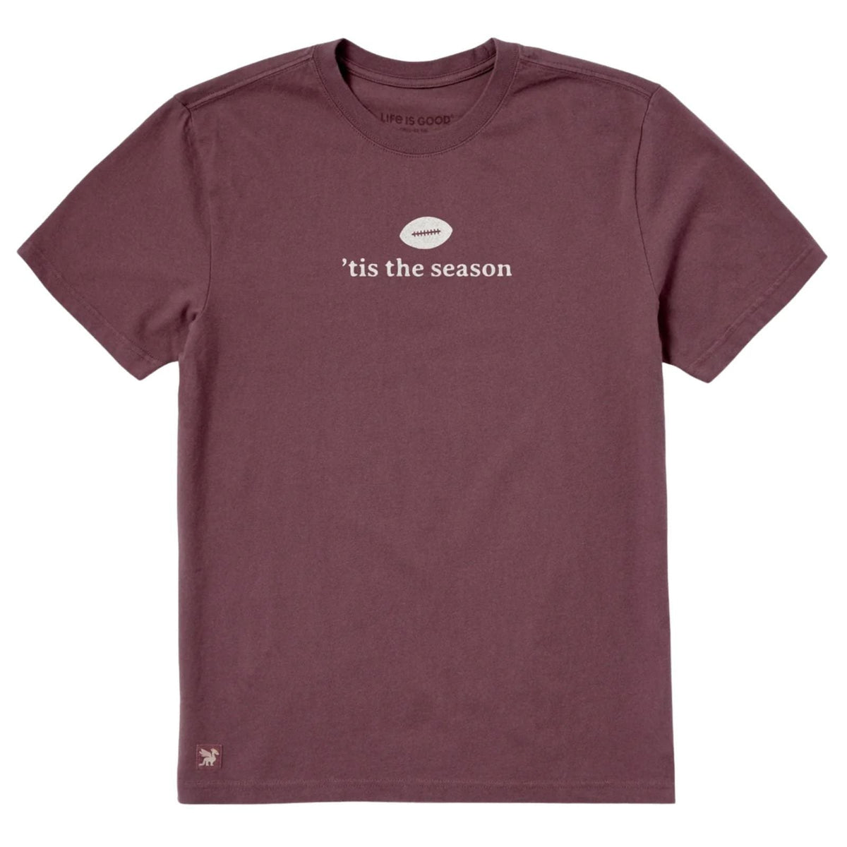 Life Is Good Football Tis The Season Crusher Tee – Men's