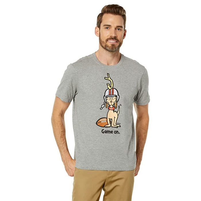 Life Is Good Game On Football Max Crusher Tee – Men's