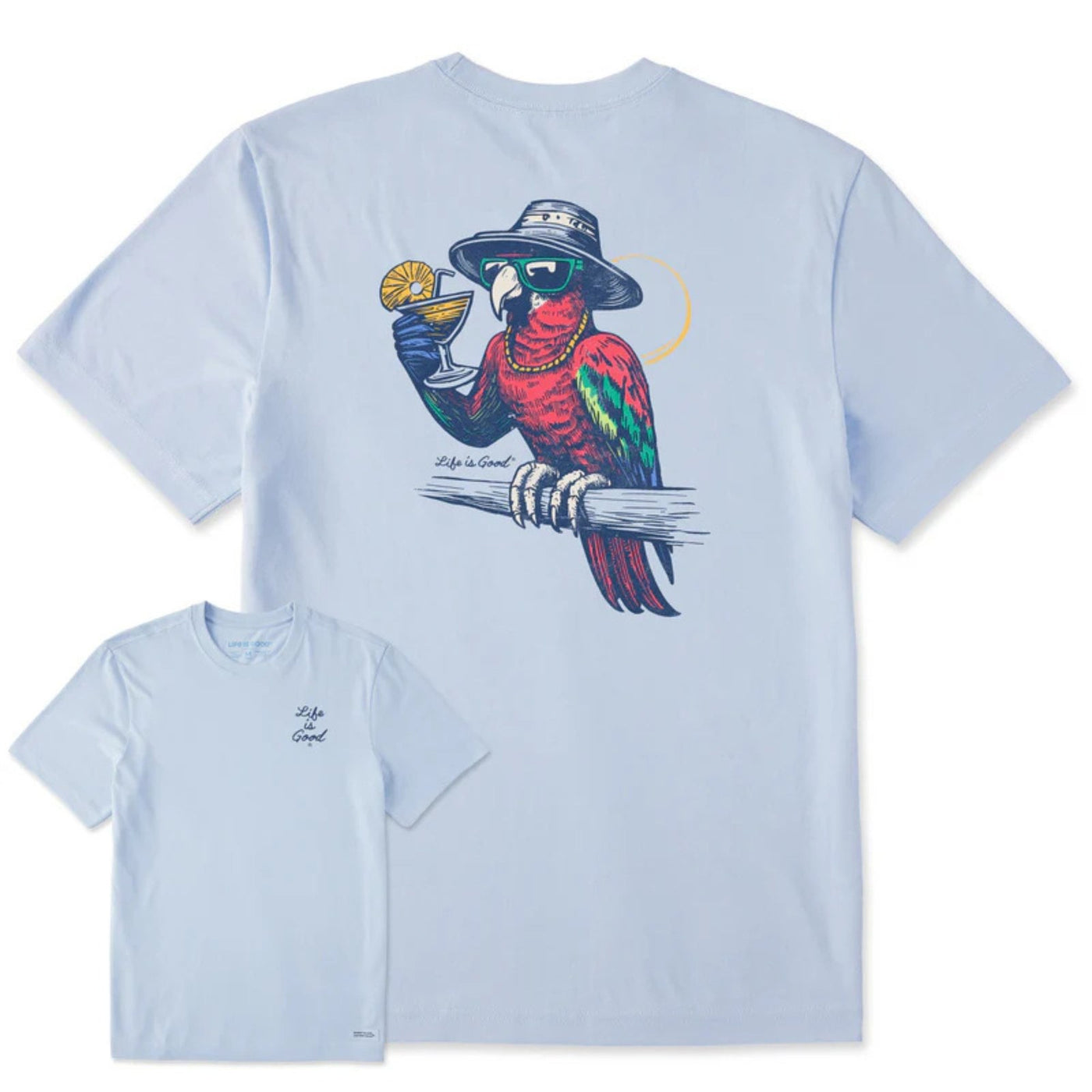 Life Is Good Good Vibes Parrot Crusher Tee – Men's