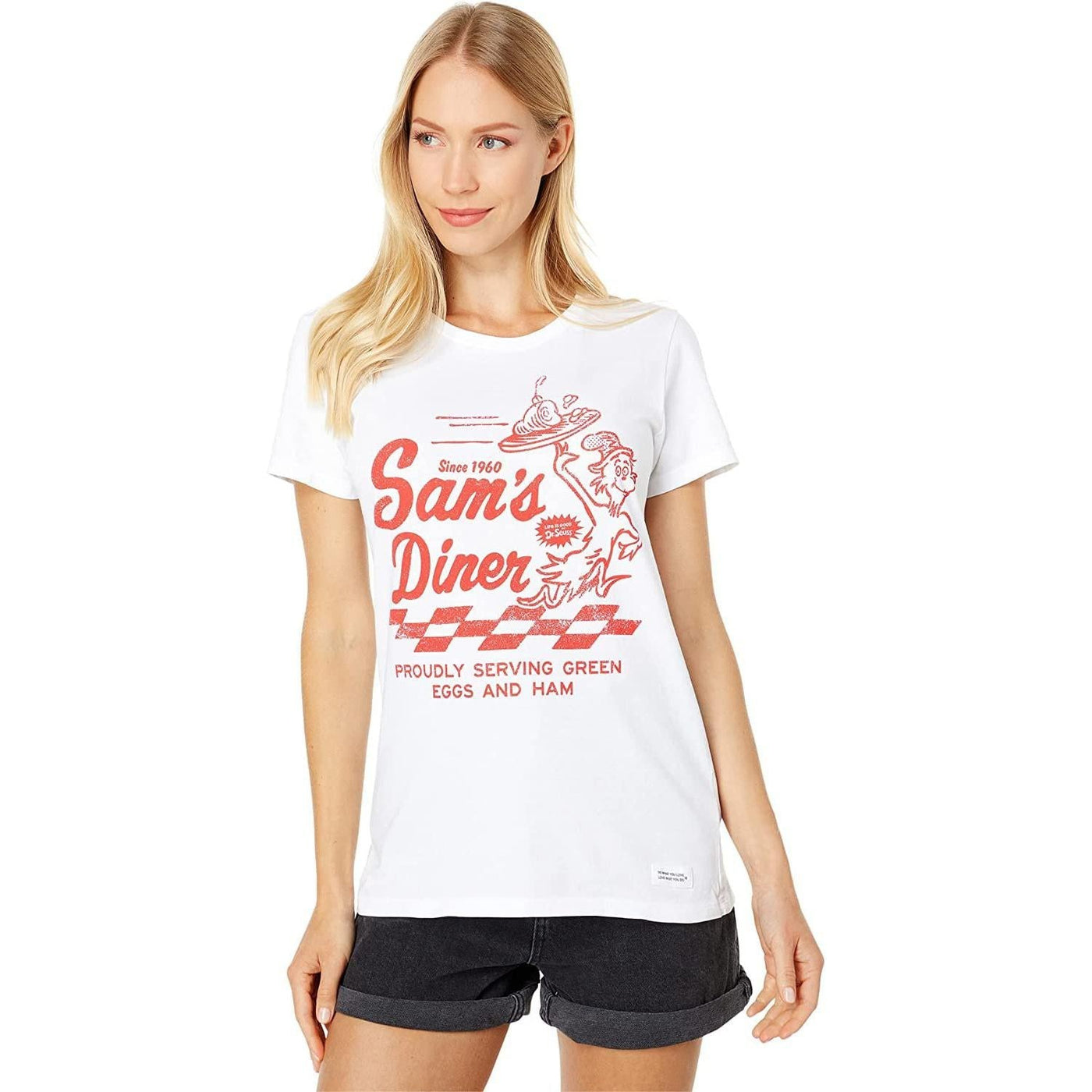 Life Is Good Green Eggs Sam's Diner Crusher Tee – Women's