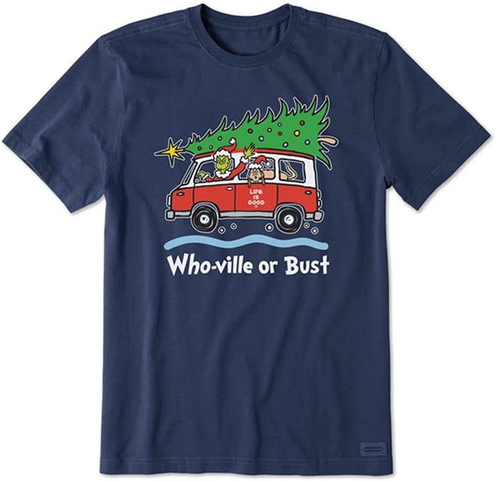 Life Is Good Grinch and Max Who-Ville or Bust Crusher Tee – Men's