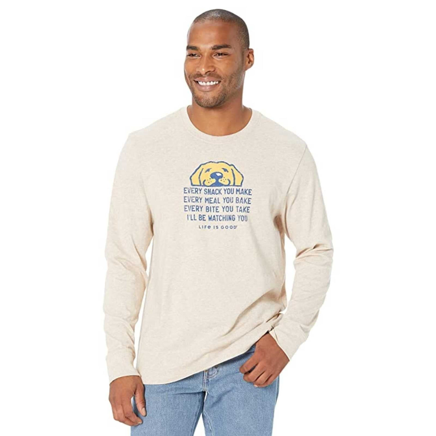 Life Is Good I'll Be Watching You Long Sleeve Crusher Tee – Men's
