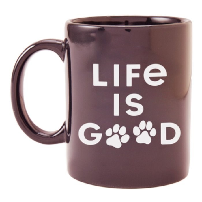 Life Is Good Jake's Paw Print Ceramic Mug