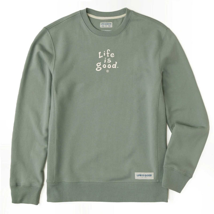 Life Is Good LIG Vintage Wordmark Fleece Crew Sweatshirt – Men's