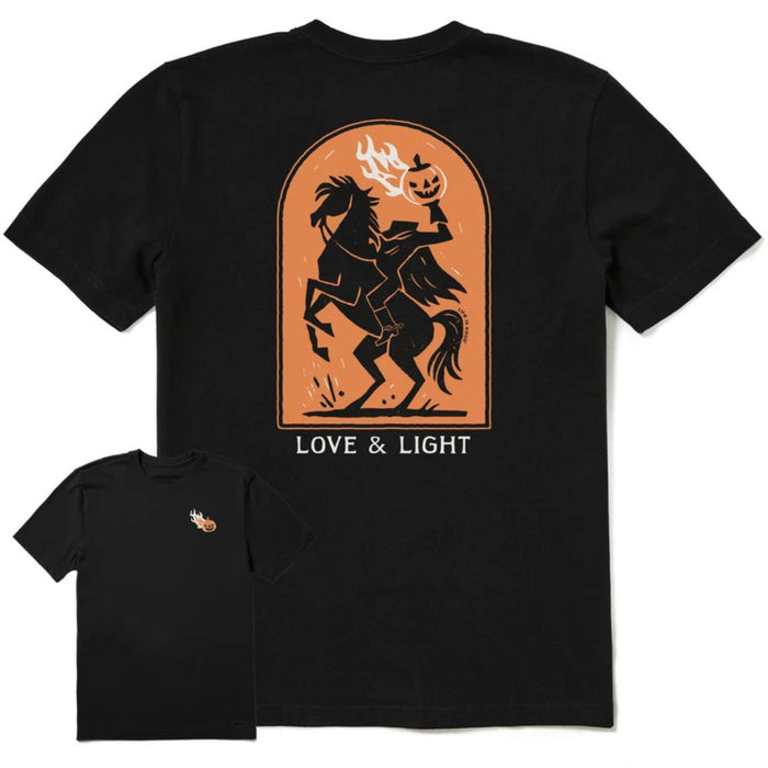 Life Is Good Love And Light Horseman Crusher Tee – Men's