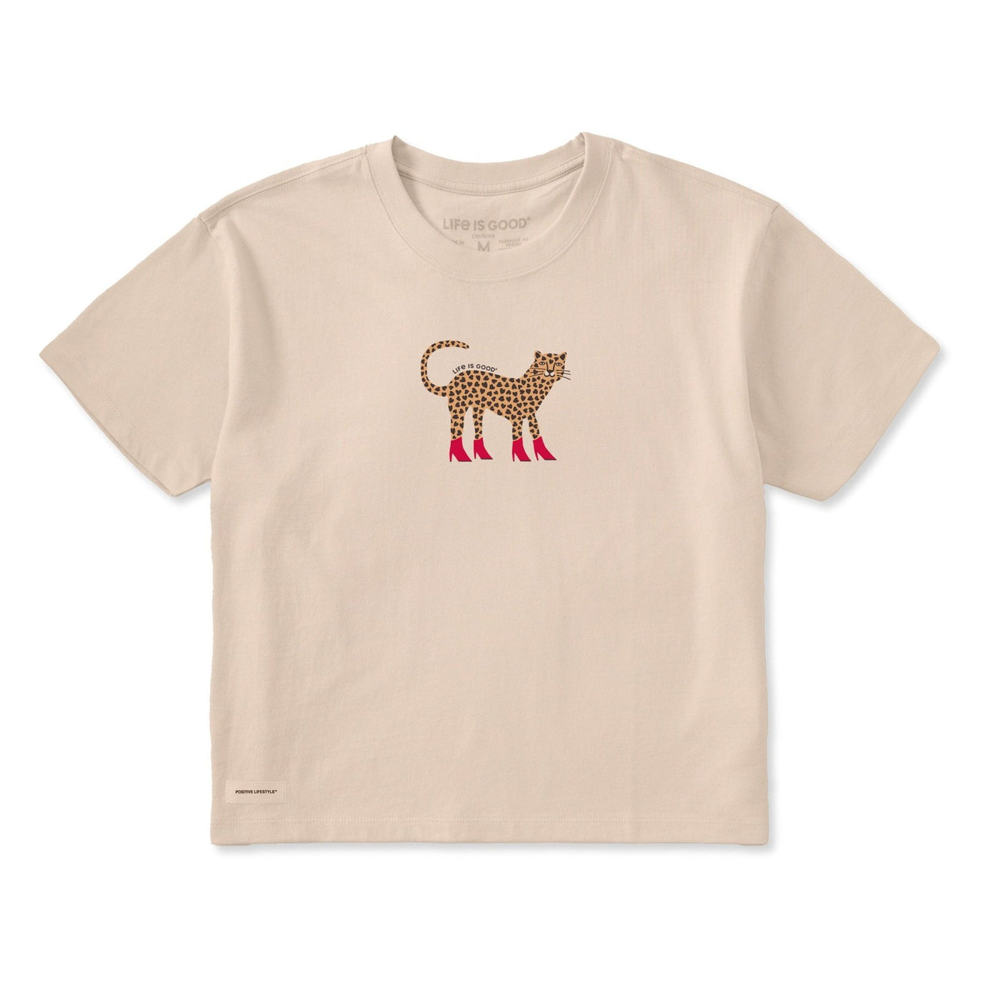 Life Is Good Love Leopard Crusher Tee – Women's