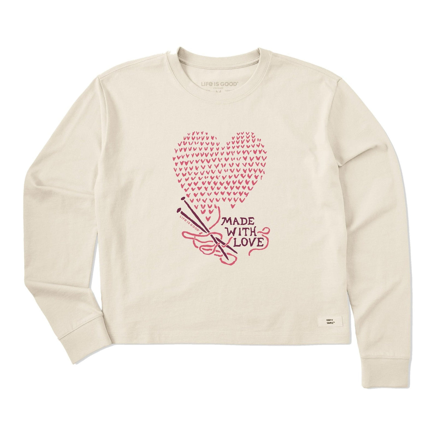 Life Is Good Made With Love Knitting Long Sleeve Tee – Women's