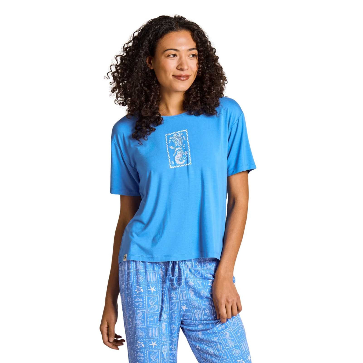 Life Is Good Mermaid Block Print Lightweight Top – Women's