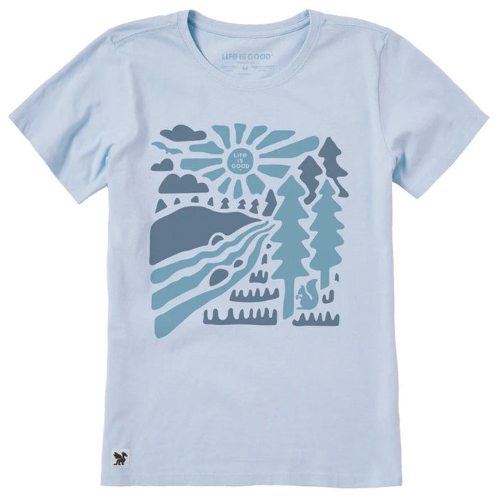 Life Is Good Mountain Stream Scene Short Sleeve Tee – Women's