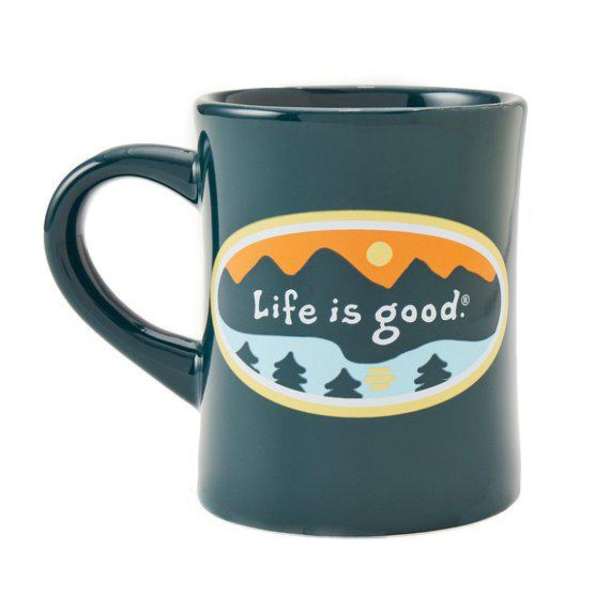 Life Is Good Mountainside Oval Diner Mug