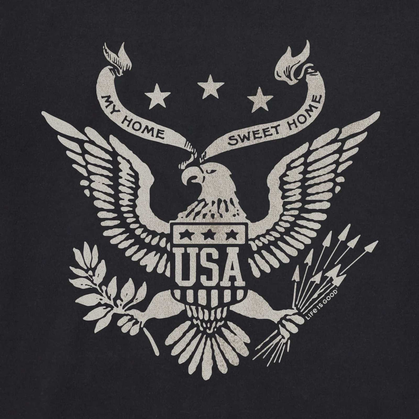 Life Is Good My Home Sweet Home Eagle Crusher Tee – Men's