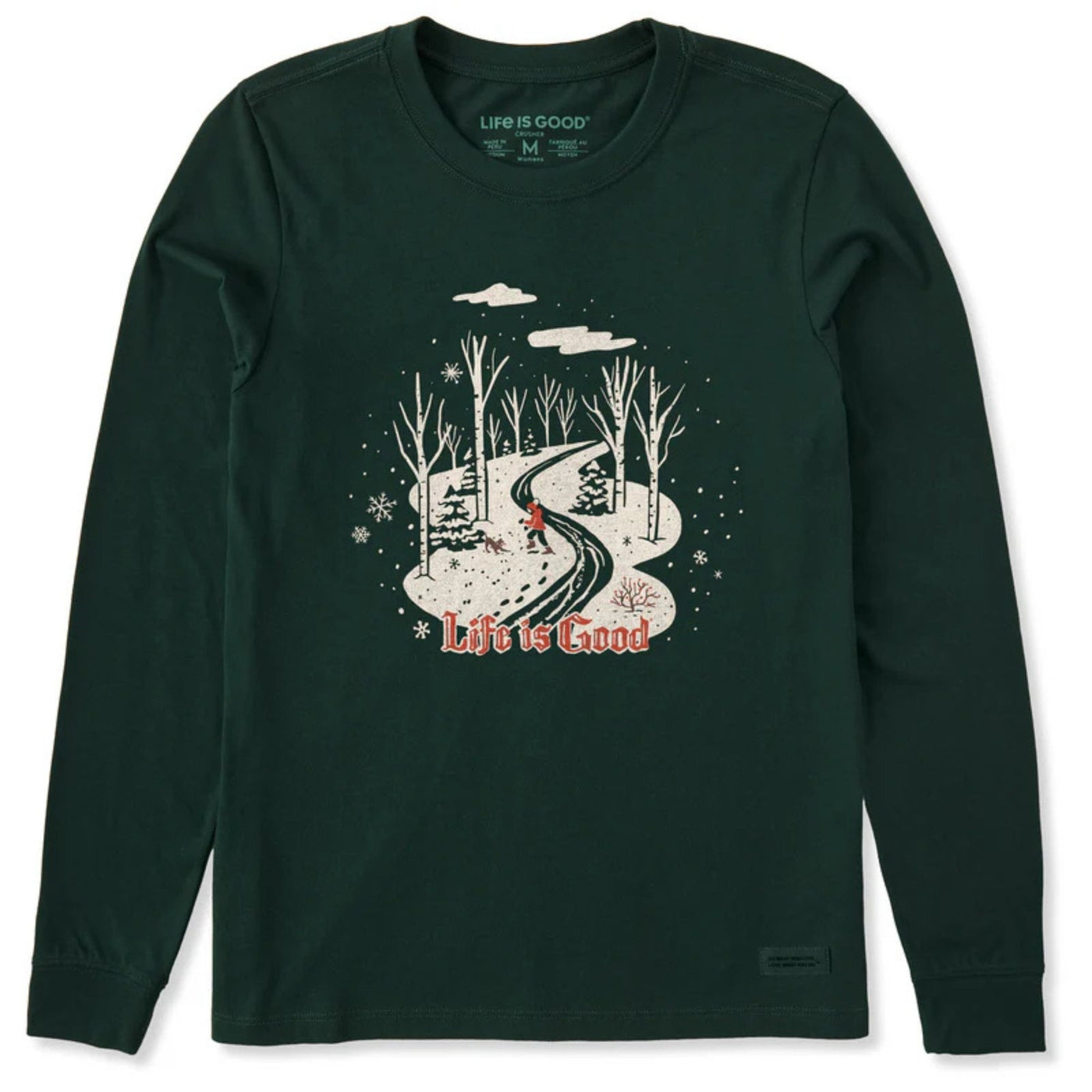 Life Is Good Nostalgic Winter Day Long Sleeve Crusher Tee – Women's