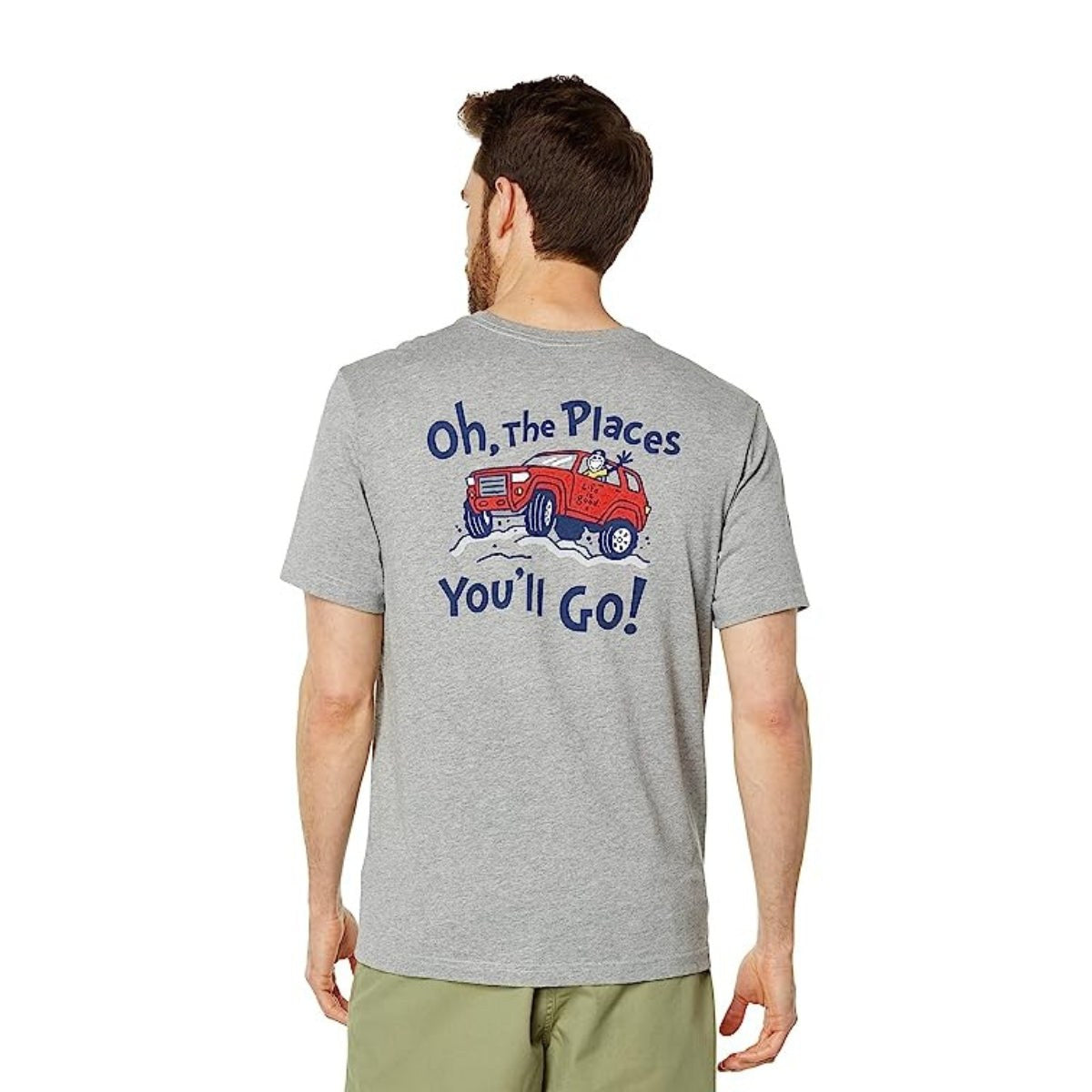 Life Is Good Oh The Places Red SUV Graphic Tee – Men's