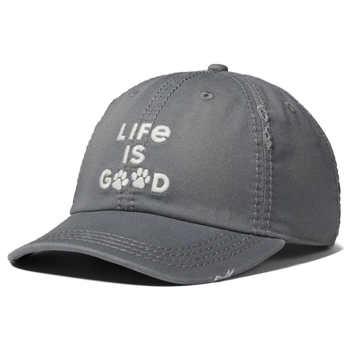 Life Is Good Paw Print Sunwashed Chill Cap