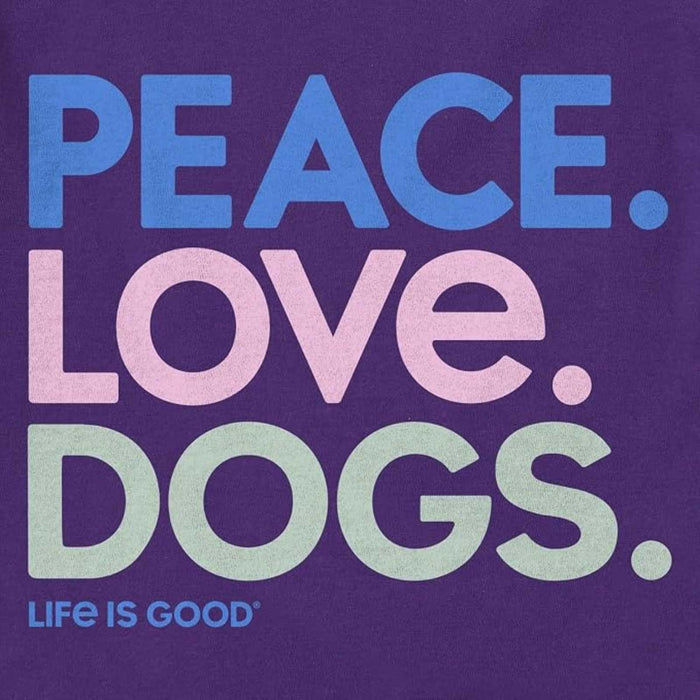 Life Is Good Peace Love Dogs Crusher Tee – Women's