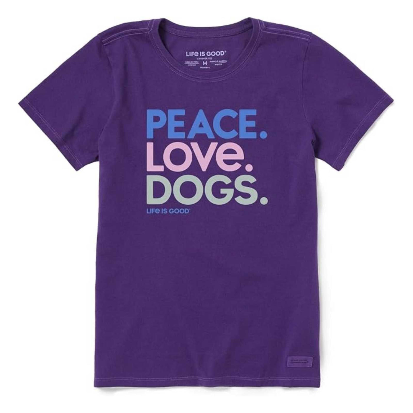 Life Is Good Peace Love Dogs Crusher Tee – Women's