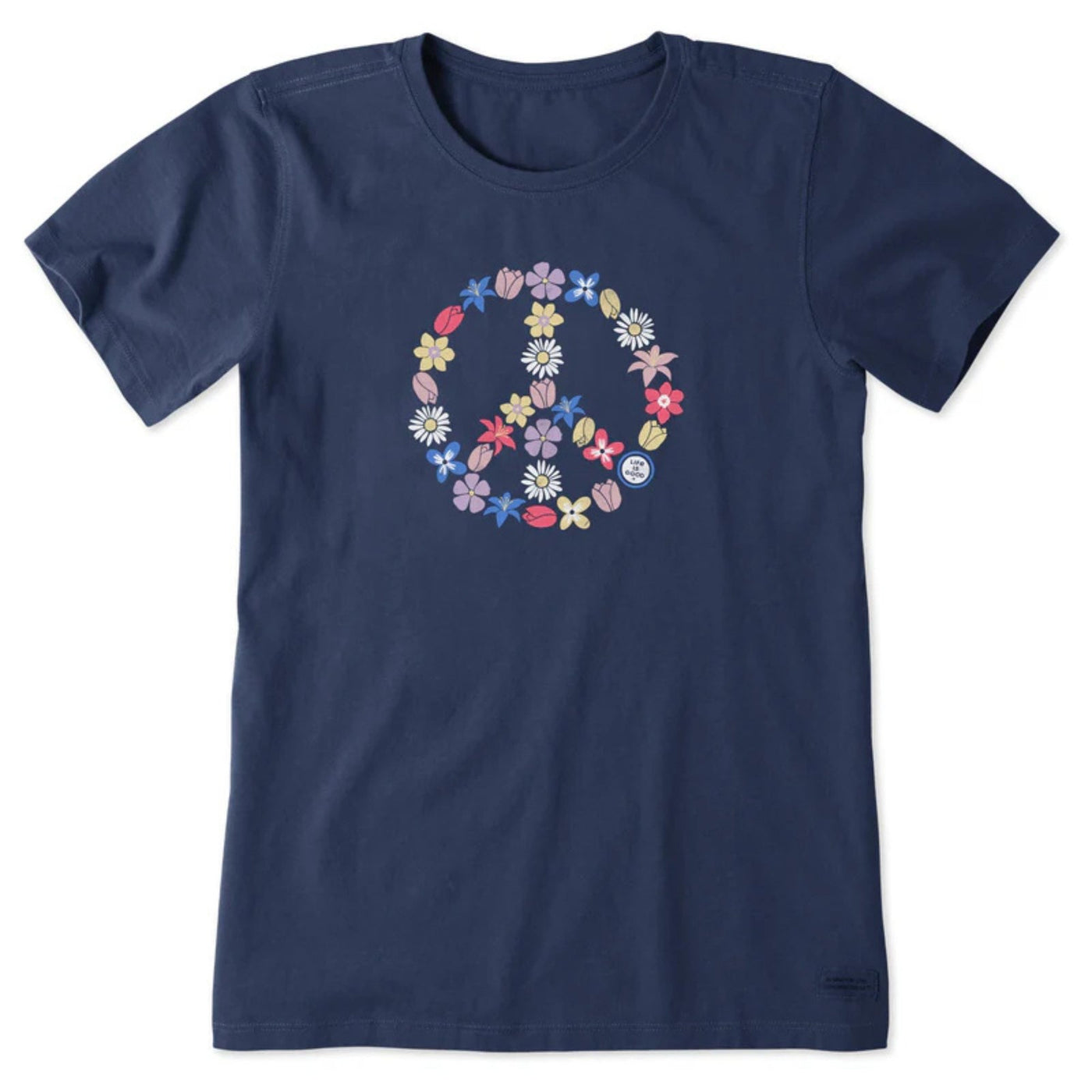 Life Is Good Peace Spring Flowers Crusher-Lite Tee – Women's