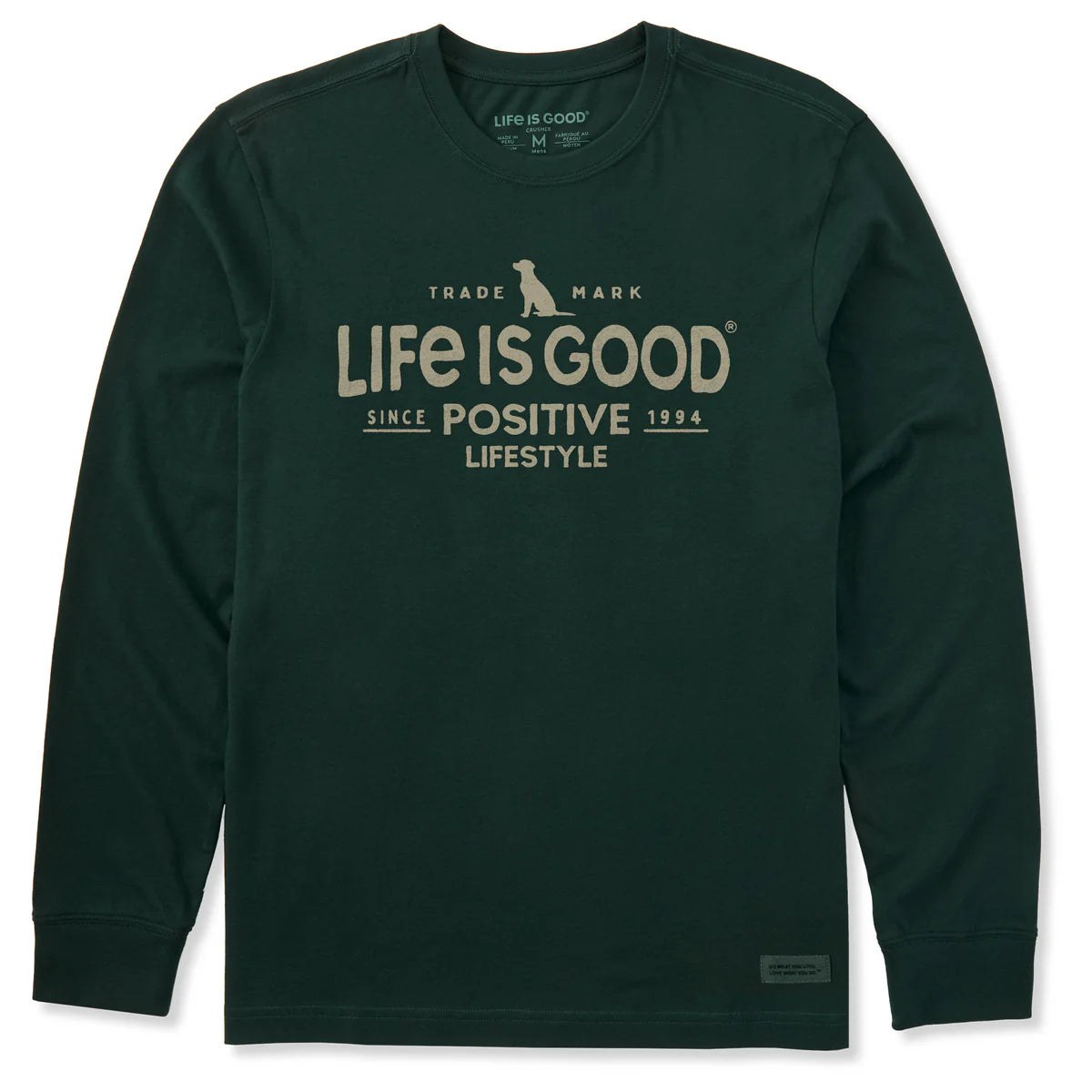 Life Is Good Positive Lifestyle Dog Long Sleeve Tee – Men's