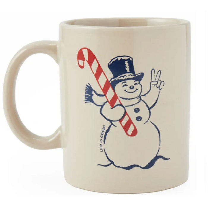 Life Is Good Retro Peace Snowman Jake's Mug