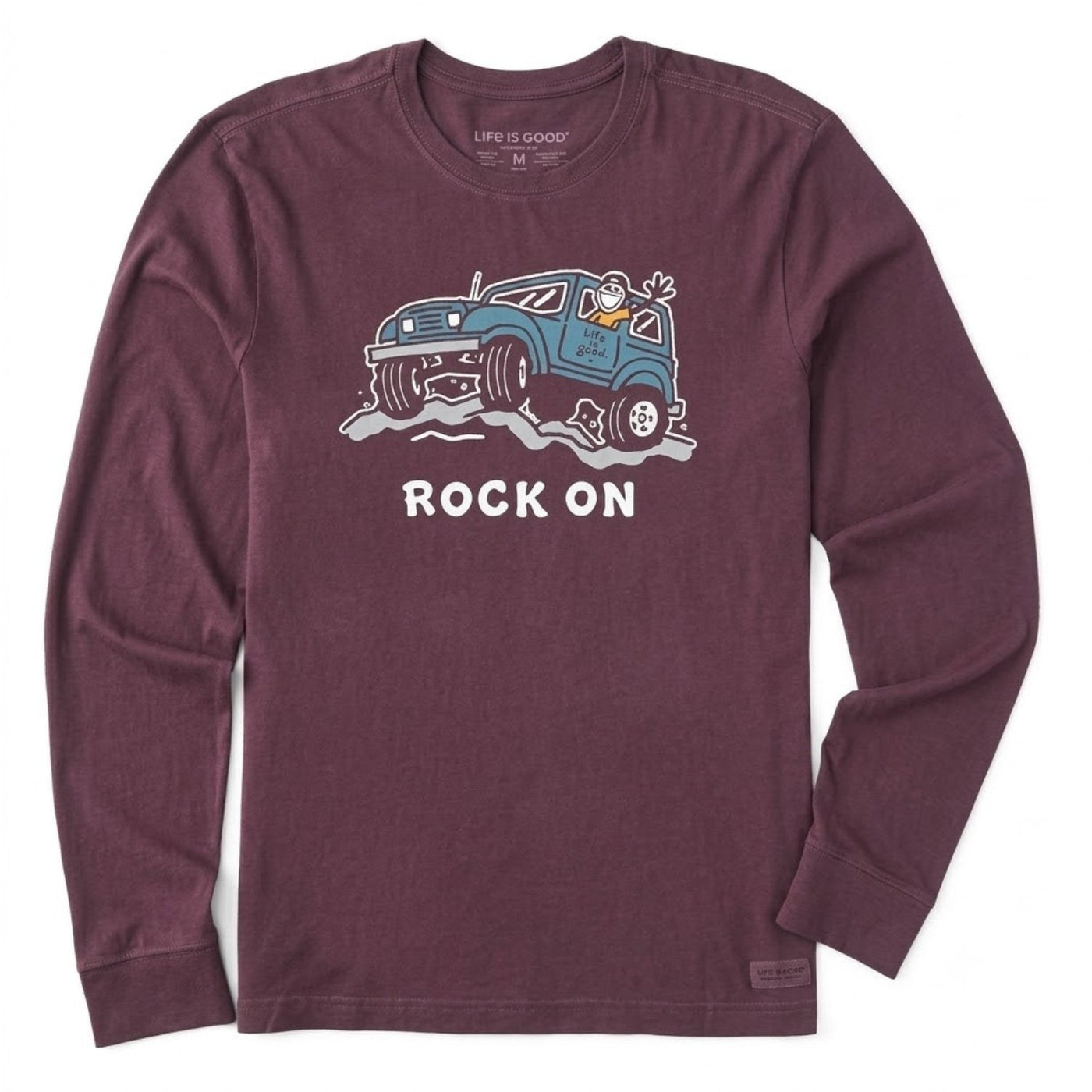 Life Is Good Rock On Offroad Long Sleeve Crusher Tee – Men's