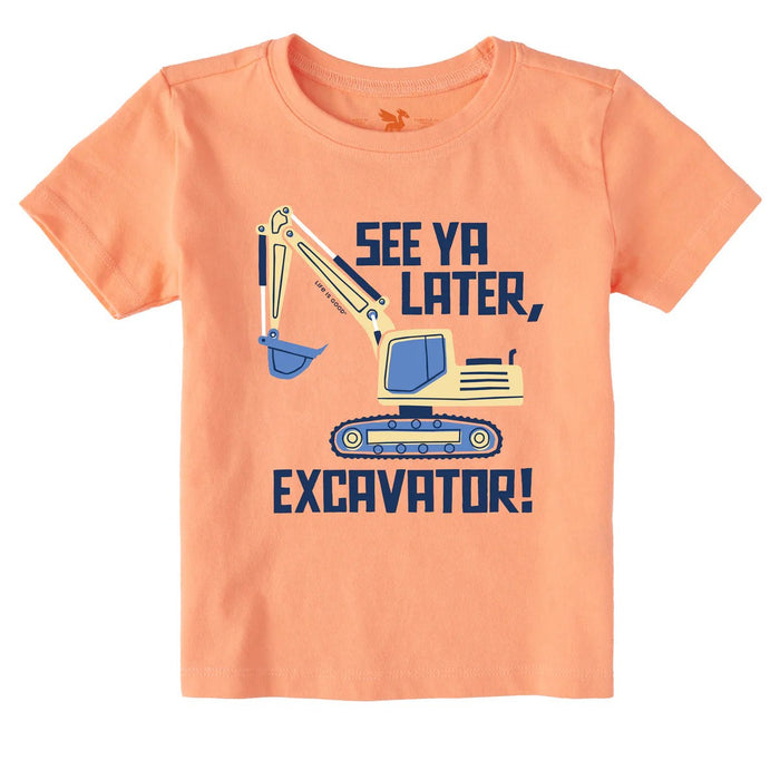 Life Is Good See Ya Later Excavator Crusher Tee – Kids'