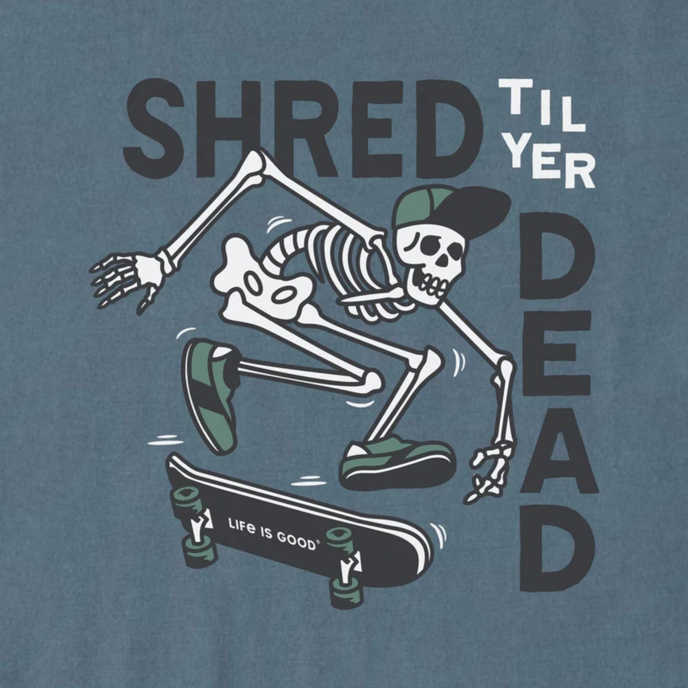 Life Is Good Shred Til Yer Dead Crusher Tee – Kids'