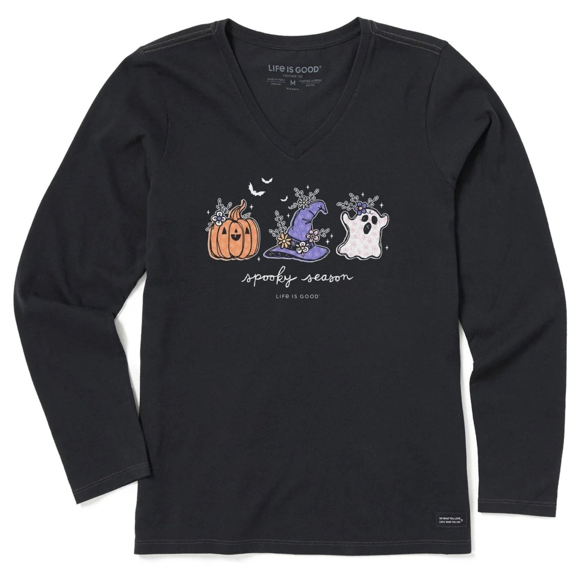 Life Is Good Spooky Season Doodles Long Sleeve Tee – Women's