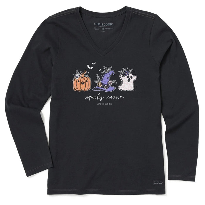 Life Is Good Spooky Season Doodles Long Sleeve Tee – Women's