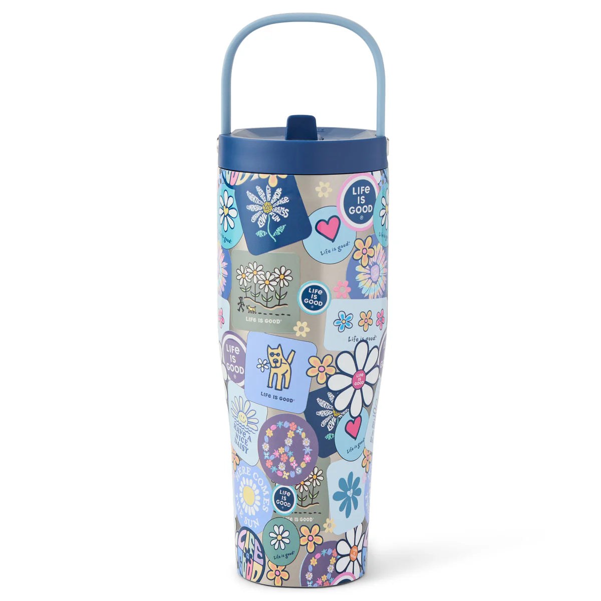 Life Is Good Sticker Collage Corkcicle Go Cup 30oz