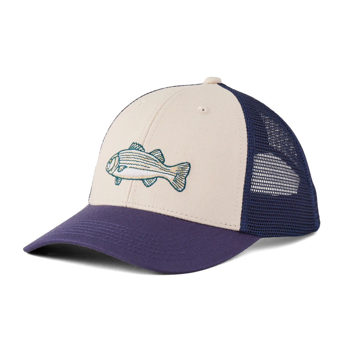 Life Is Good Striped Bass Trucker Hat