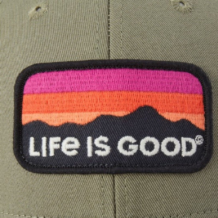 Life Is Good Sunset Mountain Trucker Hat