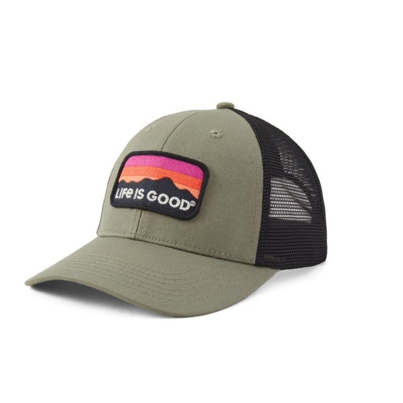 Life Is Good Sunset Mountain Trucker Hat
