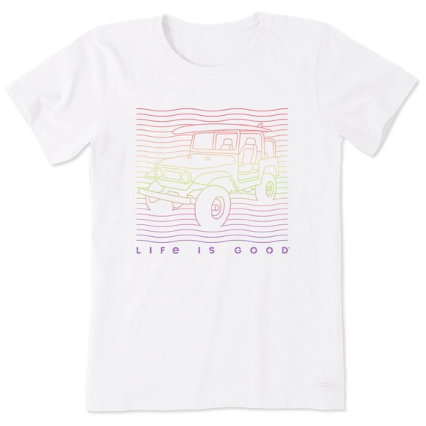 Life Is Good Surfboard SUV Crusher Tee – Women's