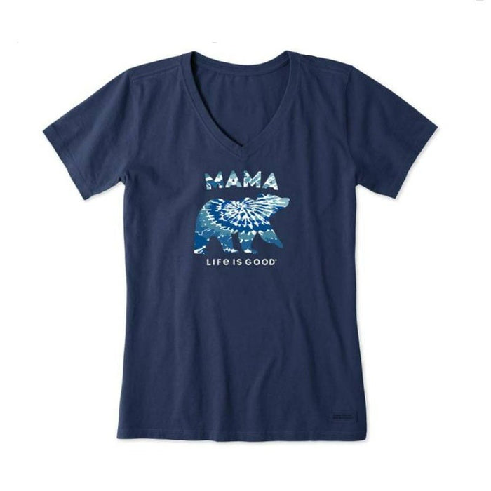 Life Is Good Tie Dye Mama Bear Crusher Vee – Women's