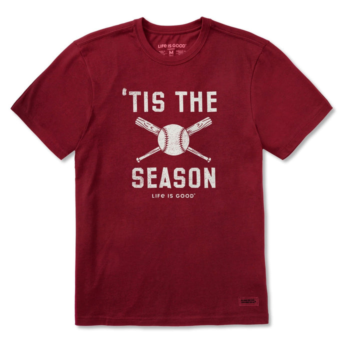 Life Is Good Tis The Season Baseball Crusher Tee – Men's