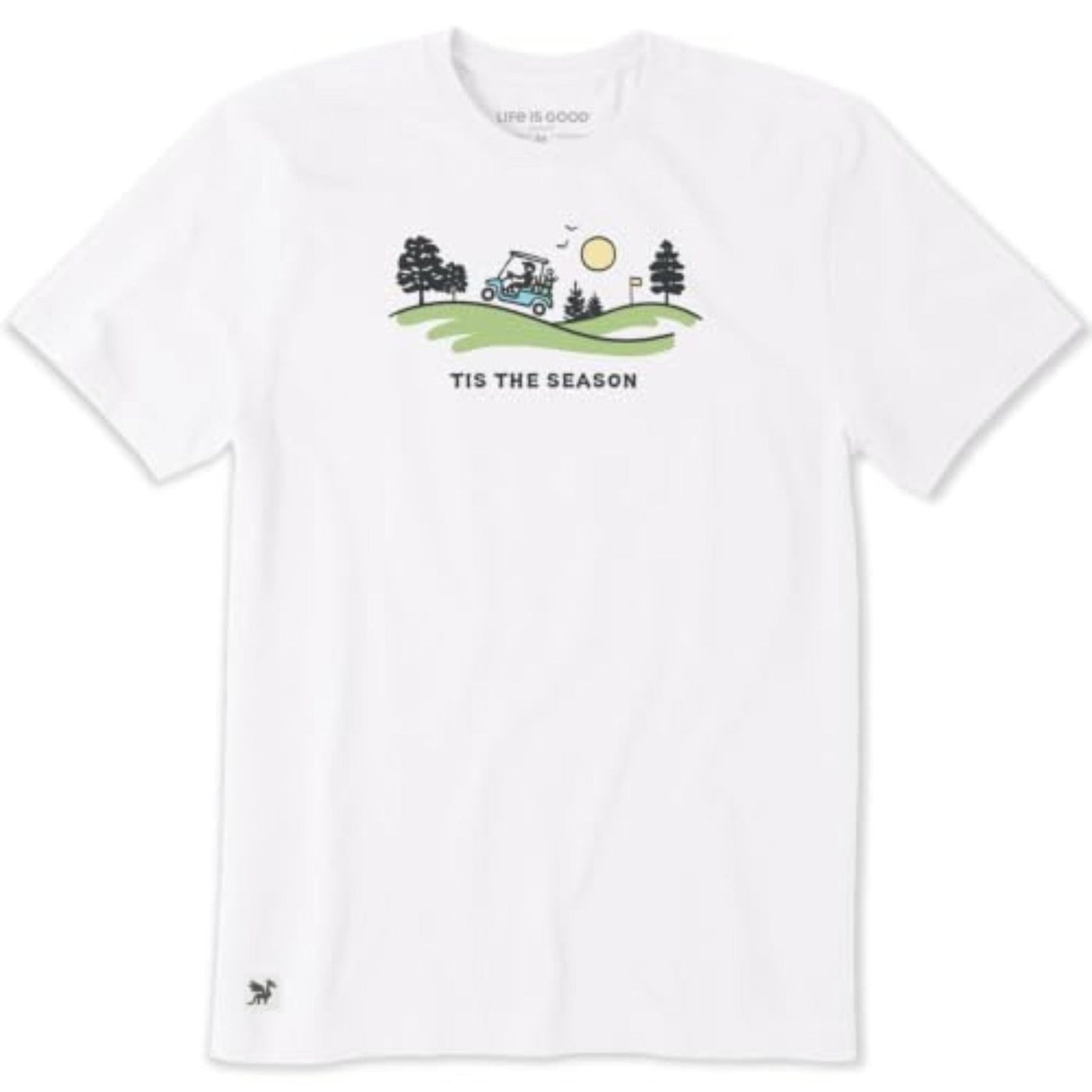 Life Is Good Tis The Season Golf Cart Vista Crusher Tee – Men's