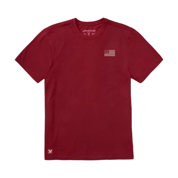 Life Is Good US Flag Crusher Tee – Men's