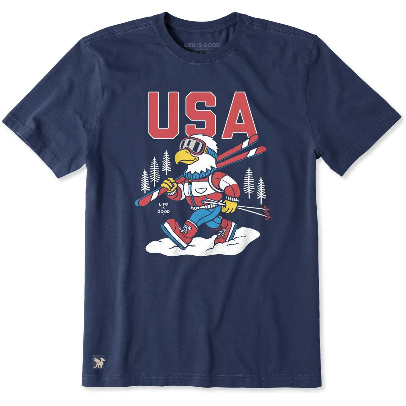 Life Is Good USA Eagle Ski Crusher Tee – Men's
