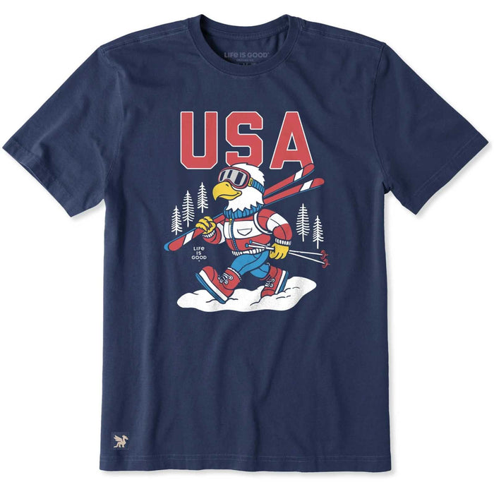 Life Is Good USA Eagle Ski Crusher Tee – Men's
