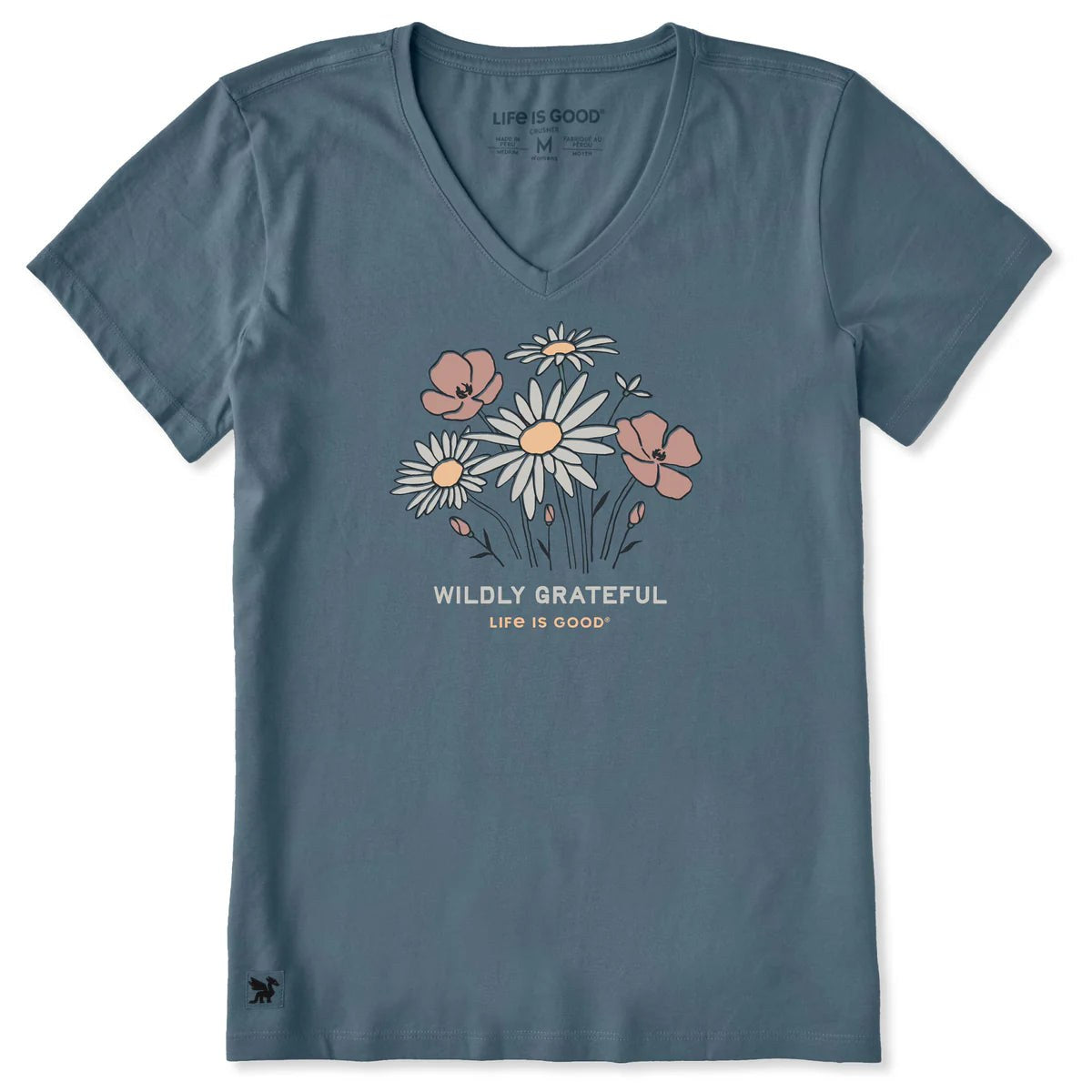 Life Is Good Wildly Grateful Bouquet Crusher Tee – Women's