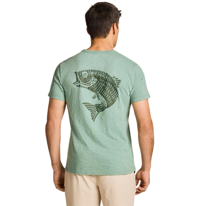 Life Is Good Woodcut Fish Slub Tee – Men's