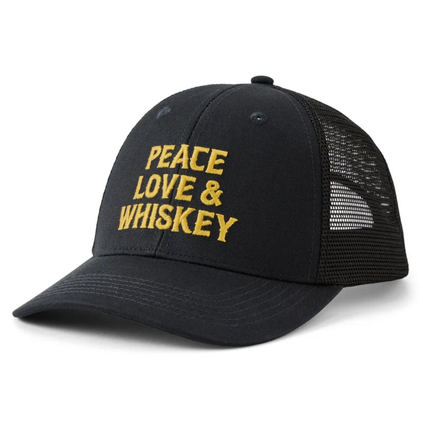 Life Is Good Wordsmith Whiskey Trucker Hat