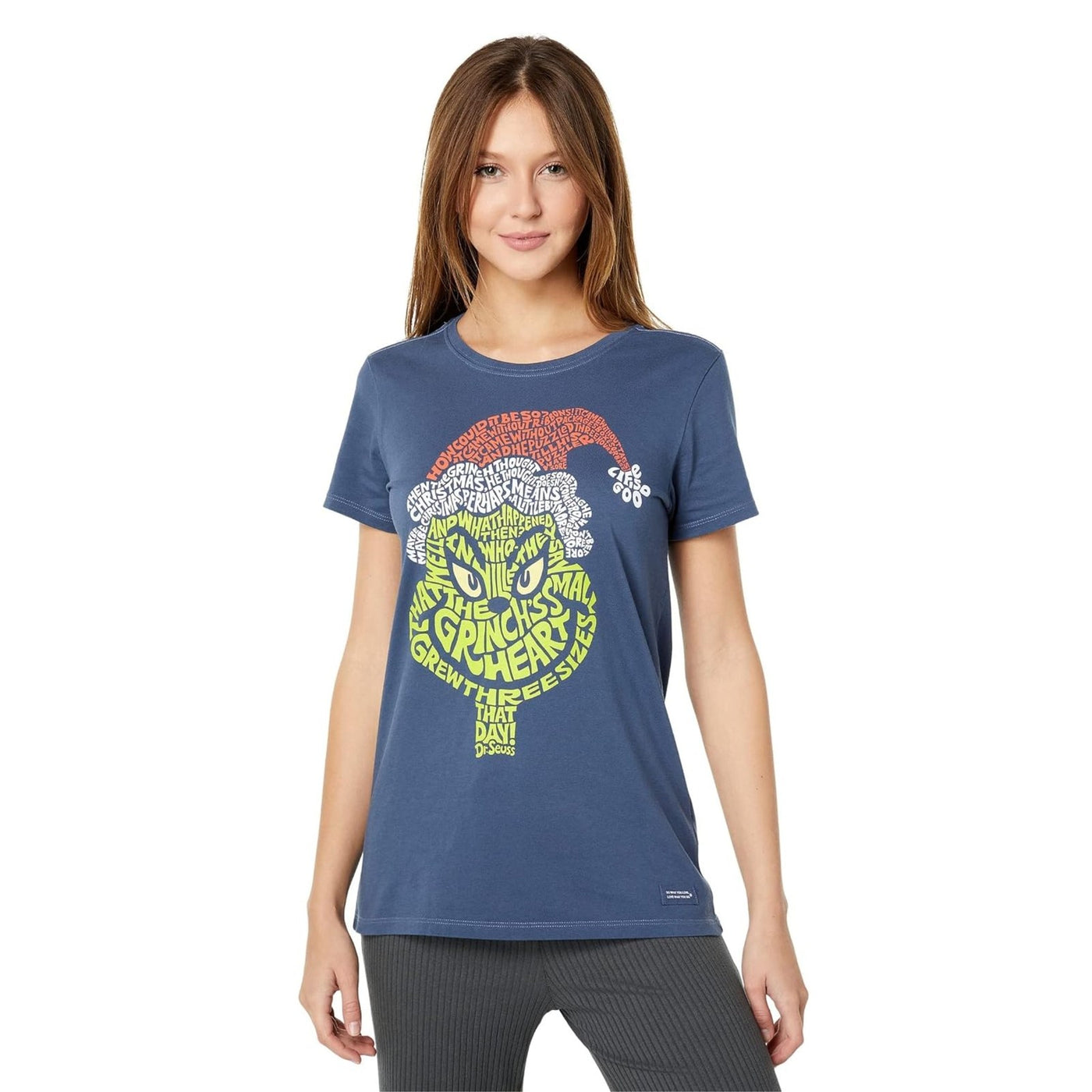 Life Is Good Wordy Grinch Crusher Tee – Women's