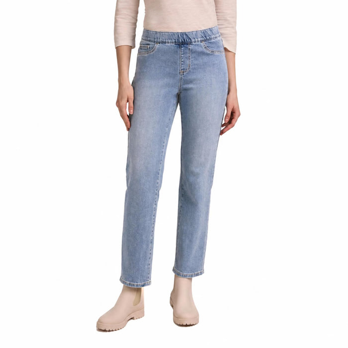 Martha Stewart Pull-On Straight Stretch Denim Ankle Pant – Women's