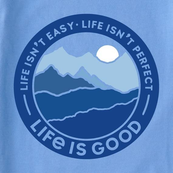 Life is Good Life Isn't Perfect Mountain LIG Crusher™ Tee Cornflower Blue SM (US 4-6)