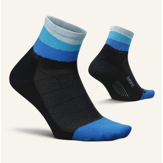 Feetures Unisex Elite Light Cushion Quarter Athletic Running Socks