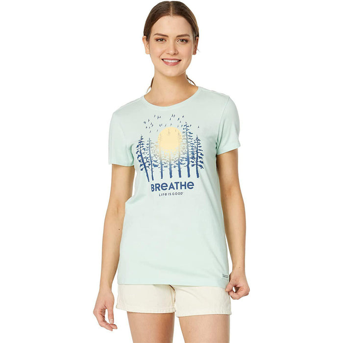Life is Good Breathe Forest Short Sleeve Crusher-Lite™ Tee Sage Green MD (US 8-10)
