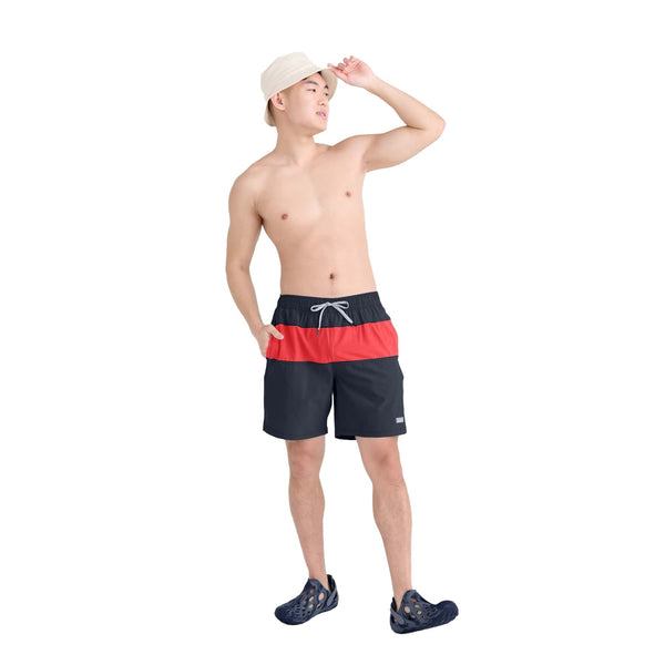Saxx Men's Oh Buoy Colorblocked 2 in 1 Volley Shorts 7in