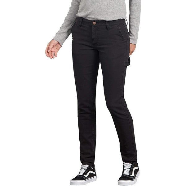 Dickies Women's Slim Straight Stretch Duck Carpenter Pant